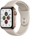 Apple Watch Series 5 44mm Gold Stainless Steel Case with Sport Band GPS Cellular