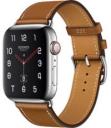 Apple Watch Series 4 Hermes 40mm Stainless Steel Case with Fauve Barenia Leather Single Tour MU6M2LL/A GPS Cellular