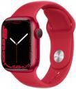 Apple Watch Series 7 45mm Red Aluminum Case with Apple OEM Band A2477 GPS Cellular