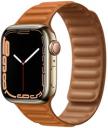 Apple Watch Series 7 45mm Gold Stainless Steel Case with Apple OEM Band A2477 GPS Cellular