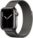 Apple Watch Series 7 45mm Graphite Stainless Steel Case with Milanese Loop A2477 GPS Cellular