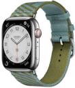 Apple Watch Series 7 Hermes 45mm Silver Stainless Steel Case with Hermes Jumping Single Tour A2477 GPS Cellular