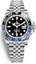 Rolex GMT Master II 40mm Steel Jubilee Blue Black Bezel Black Dial 126710BLNR Batgirl