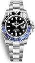 Rolex GMT Master II 40mm Steel Oyster Blue Black Bezel Black Dial 126710BLNR Batman