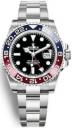 Rolex GMT Master II 40mm Steel Oyster Blue Red Bezel Black Dial 126710BLRO Pepsi